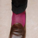 Red Carmine & Royal Blue - Birdseye - Cotton Lisle