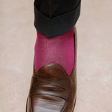 Carmine & Royal Blue - Birdseye - Cotton Lisle