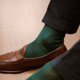 Blue & Green - Deckchair stripes - Cotton Lisle