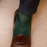 Blue & Green - Deckchair stripes - Cotton Lisle