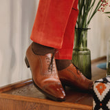 Noisette & Kaki - Pied-de-poule - Laine