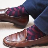 Marine & Rouge - Chevrons XXL - Laine