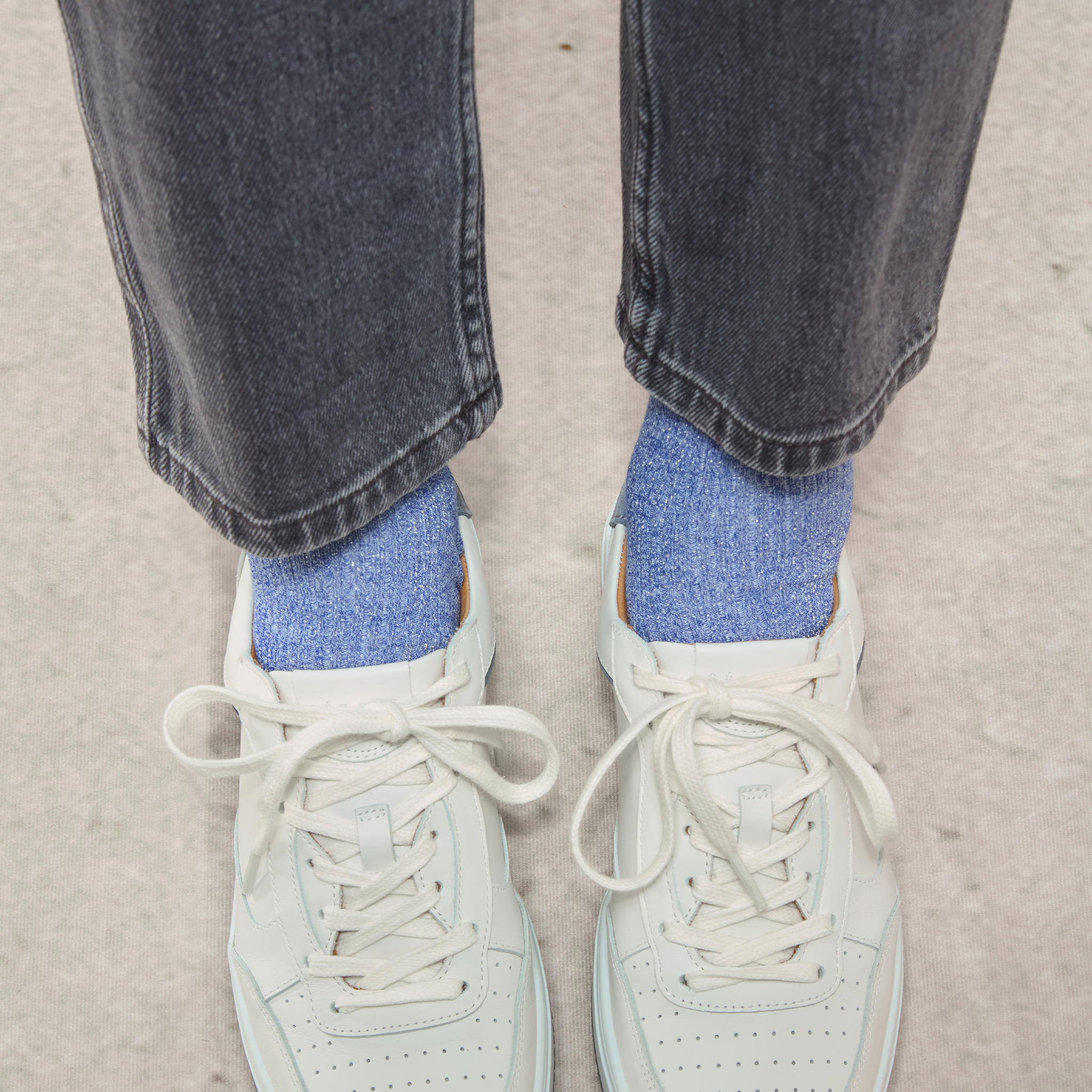 Blau Denim & Himmelblau - Gold - Baumwolle