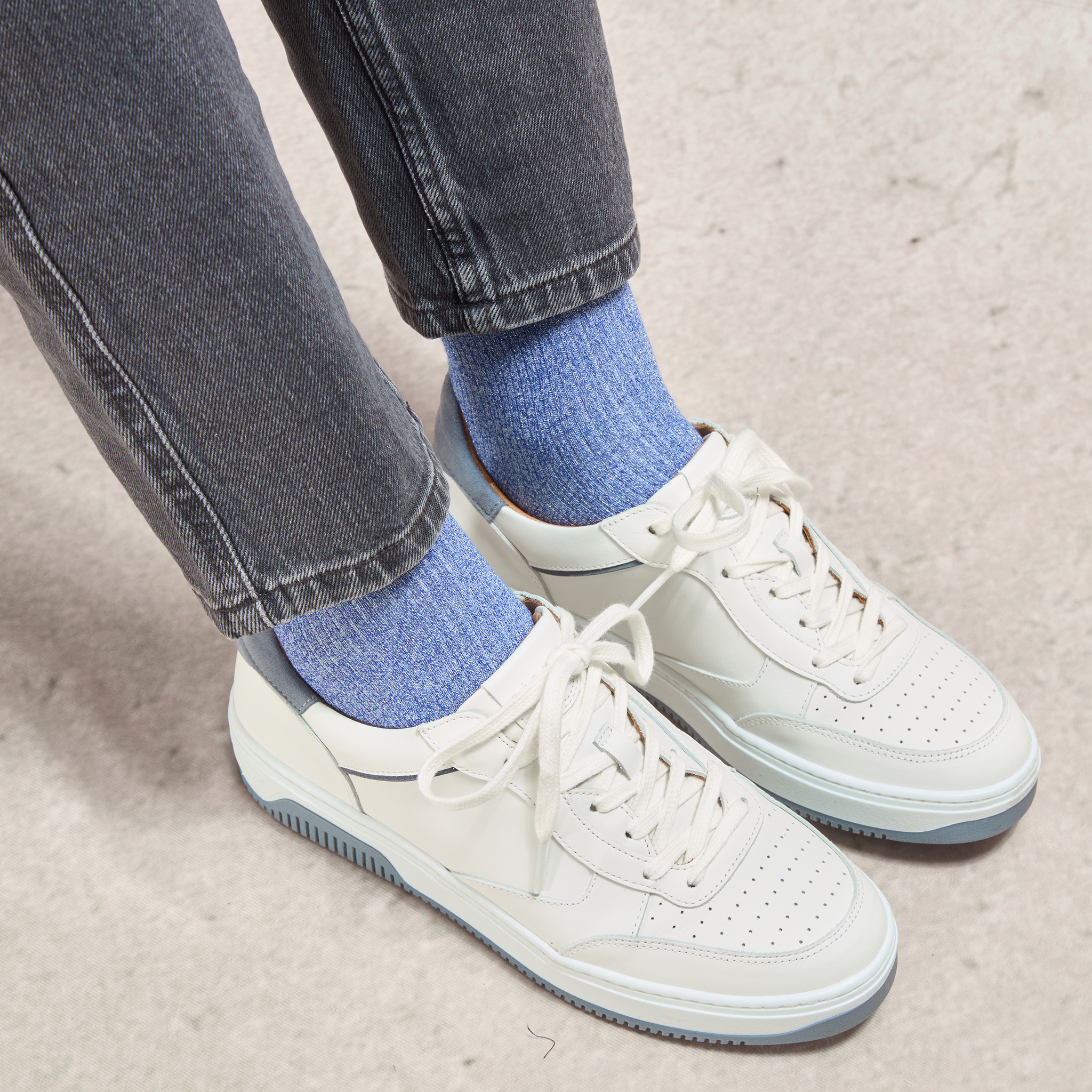 Blau Denim & Himmelblau - Gold - Baumwolle
