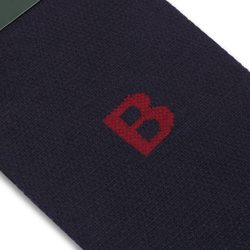 Individual monogrammed sock - Navy blue & Red