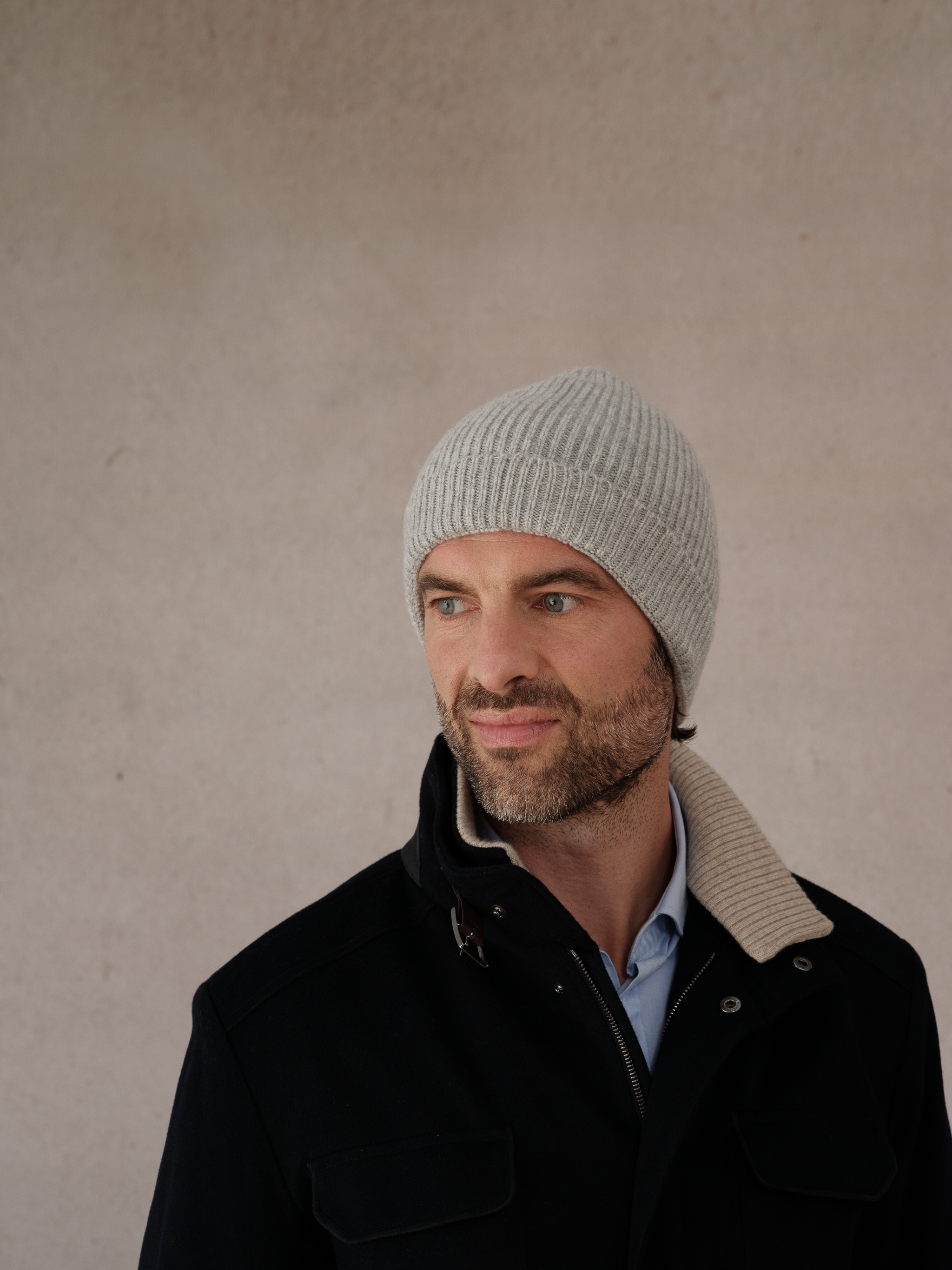 Gris clair - Bonnet - 100% Cachemire