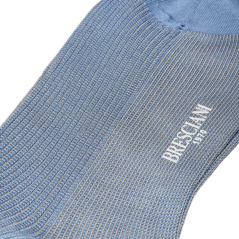 Sky blue &amp; Grey- Cotton lisle