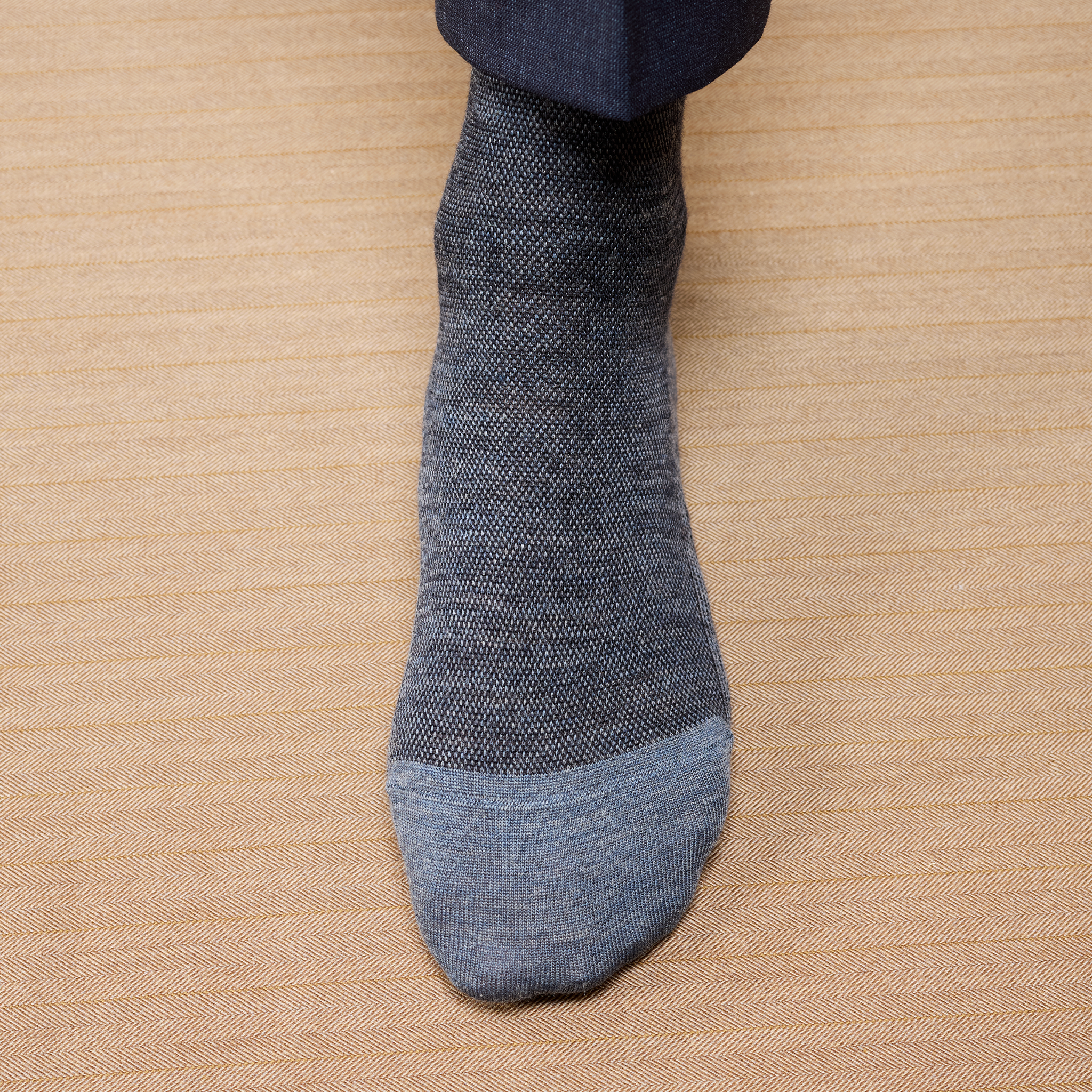 Blau denim & Marineblau - Kaviar - Wolle