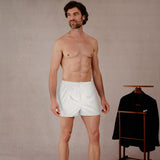 Light Blue & Yellow Boxer Shorts - Stripes - Cotton