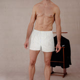 Light Blue & Yellow Boxer Shorts - Stripes - Cotton