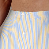 Light Blue & Yellow Boxer Shorts - Stripes - Cotton