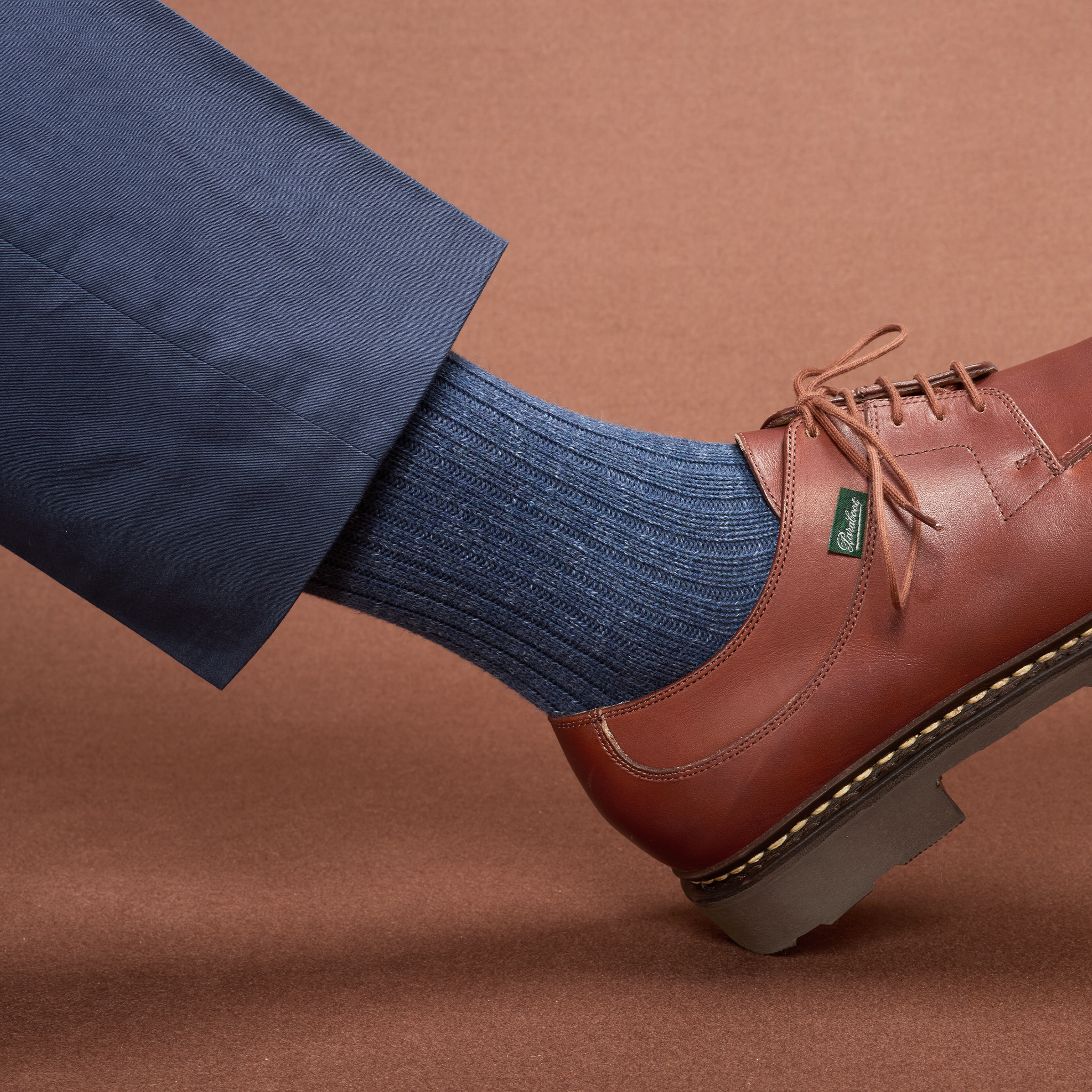 Stahlblau & Marineblau – Color Block – Baumwolle