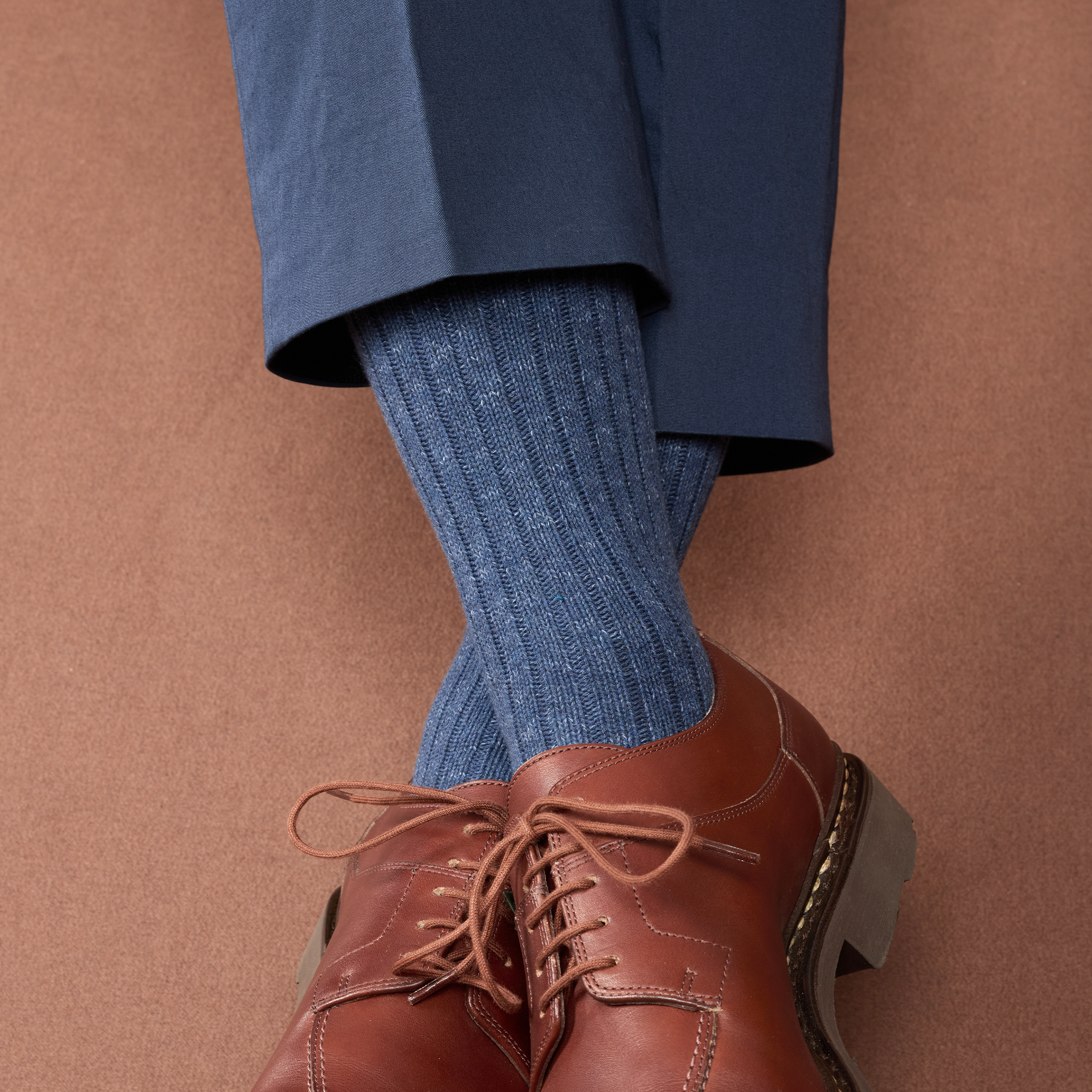 Stahlblau & Marineblau – Color Block – Baumwolle