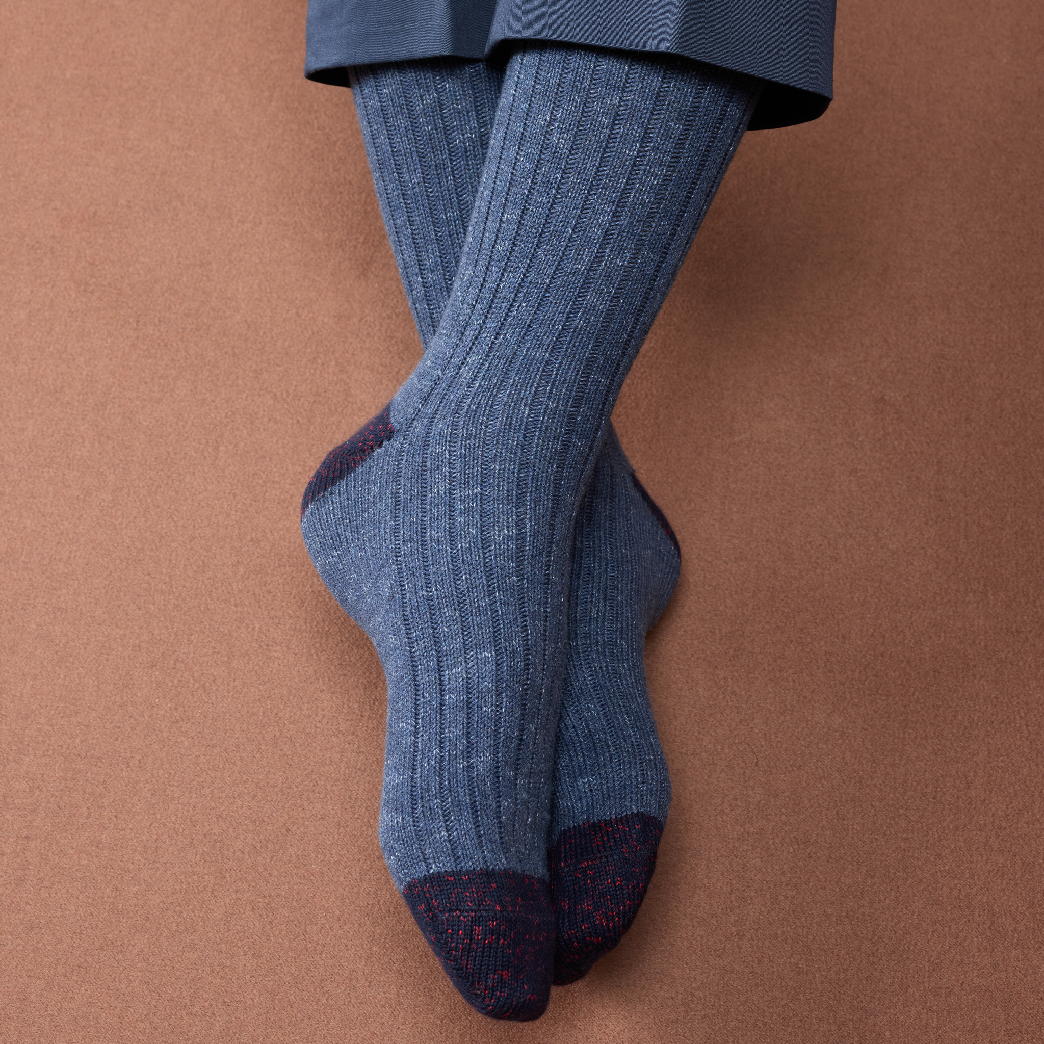 Stahlblau & Marineblau – Color Block – Baumwolle