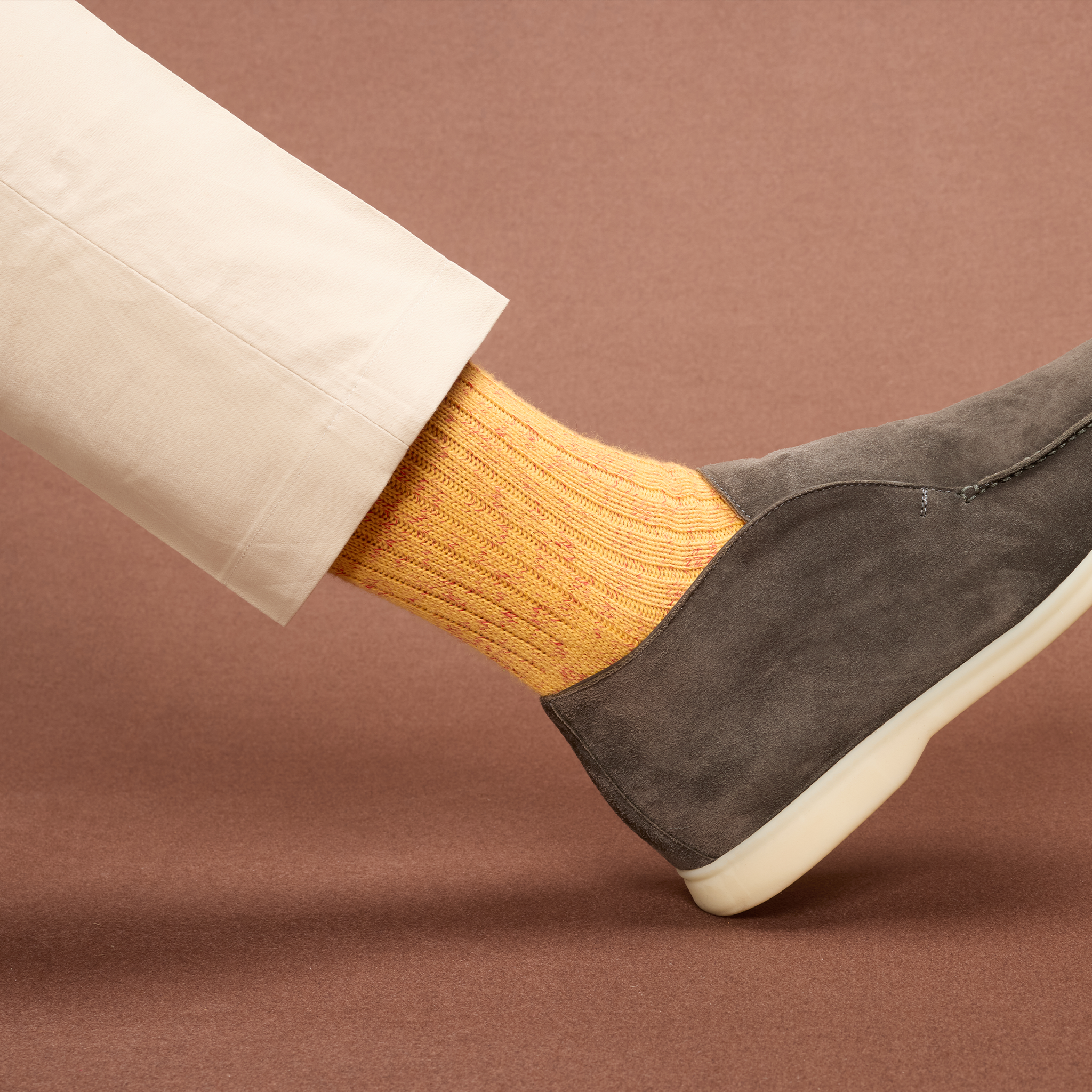 Gelb & Khakigrün – Color Block – Baumwolle