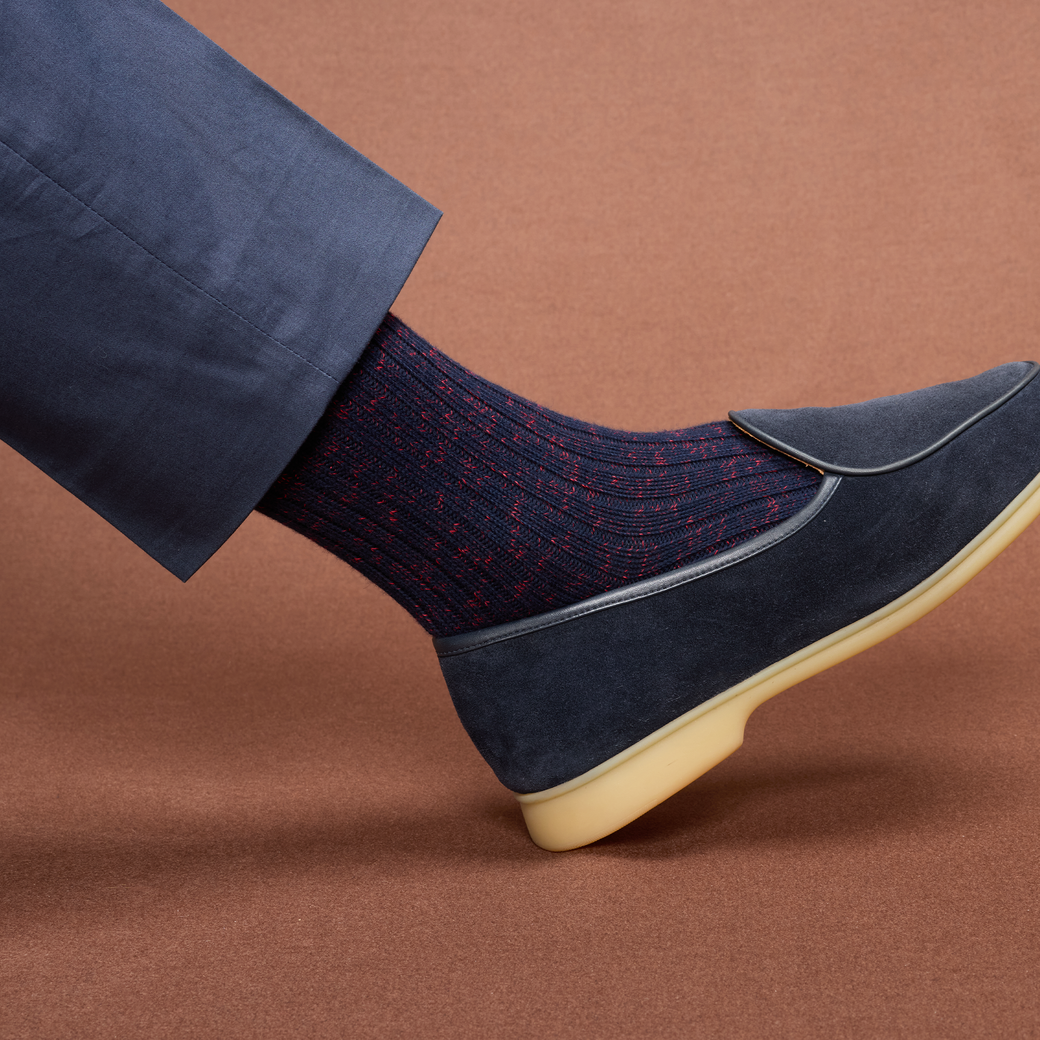Marineblau & Stahlblau – Color Block – Baumwolle