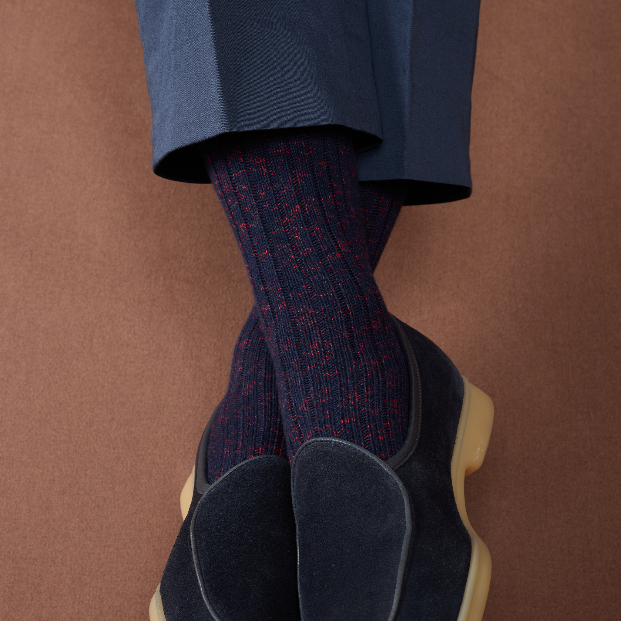 Marineblau & Stahlblau – Color Block – Baumwolle