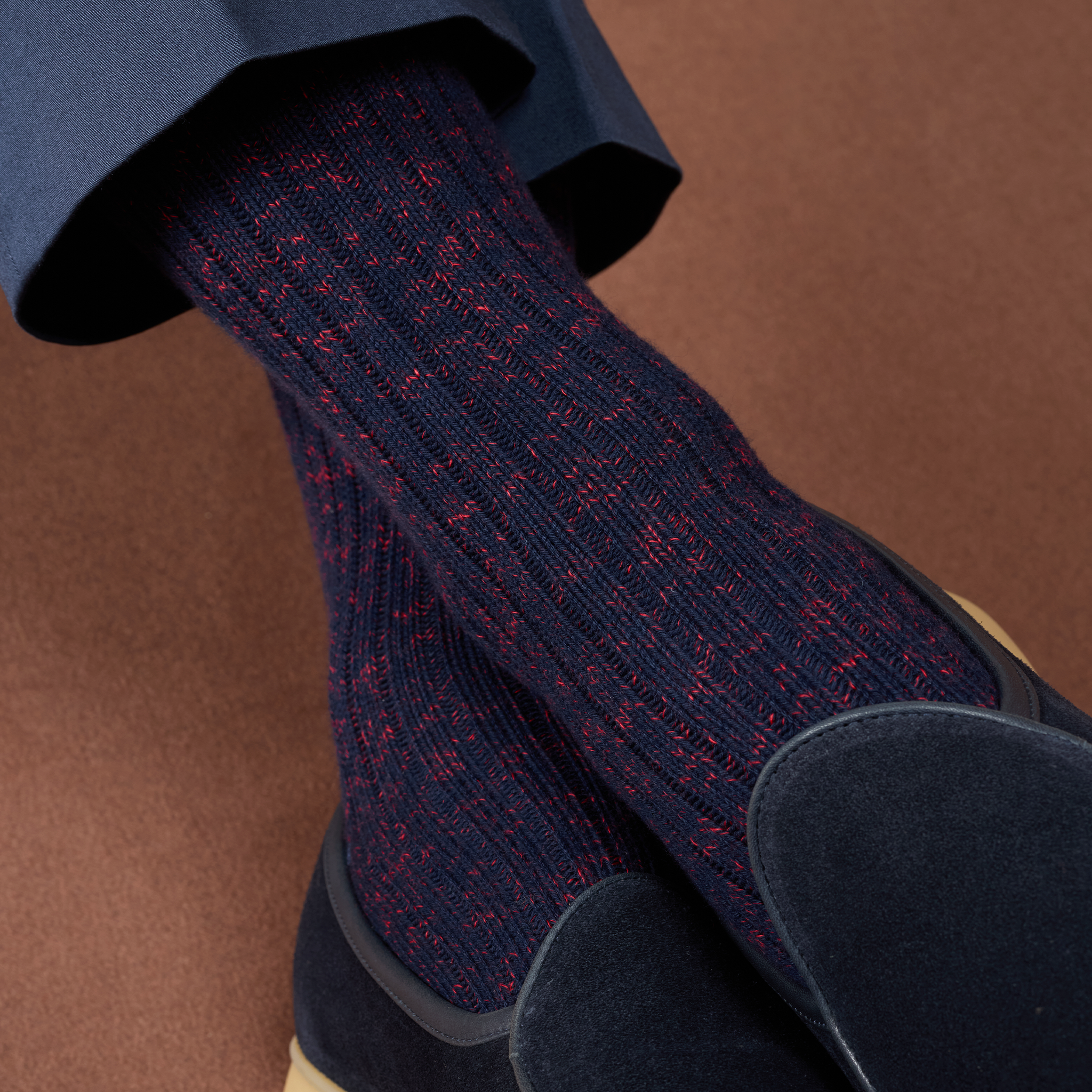 Marineblau & Stahlblau – Color Block – Baumwolle