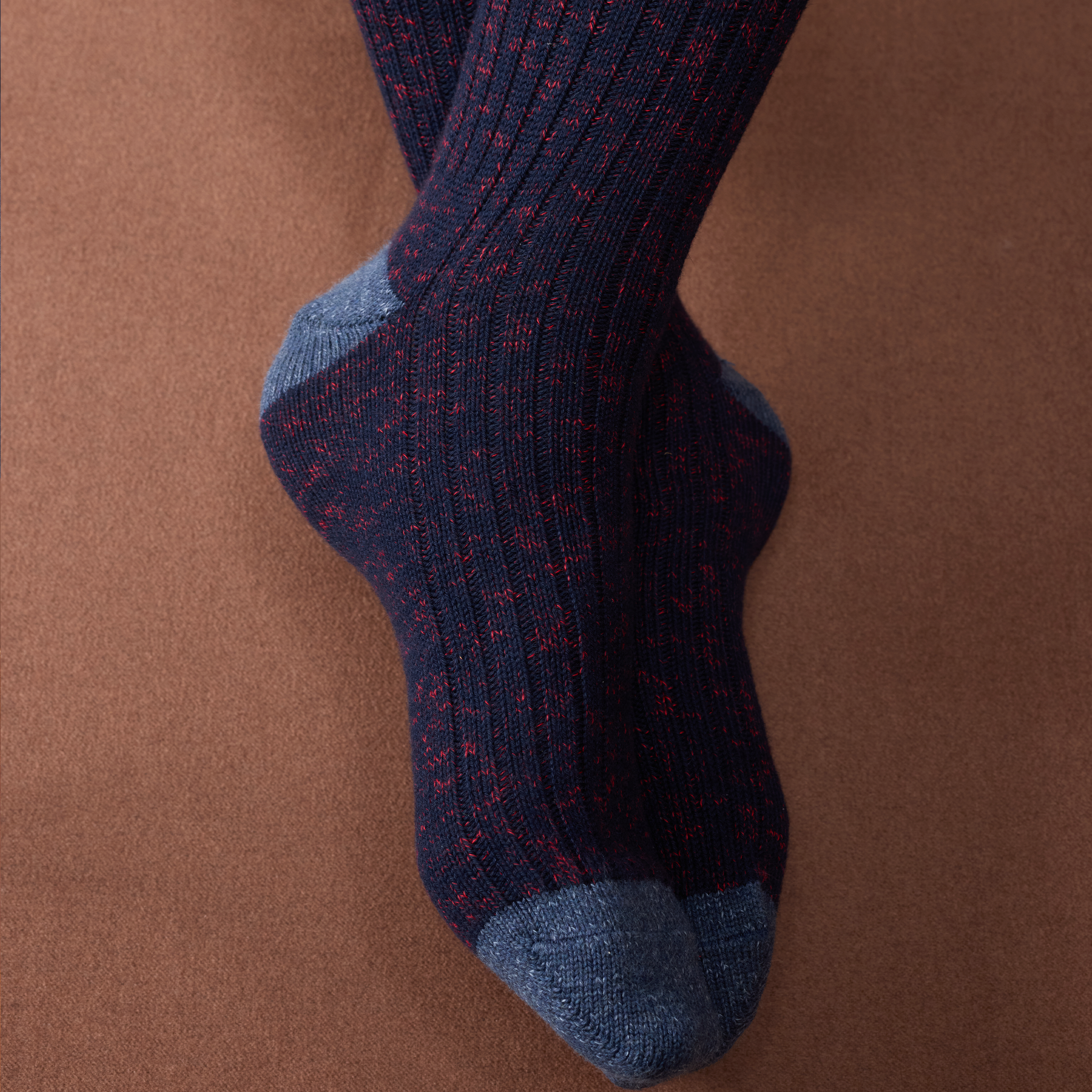 Marineblau & Stahlblau – Color Block – Baumwolle