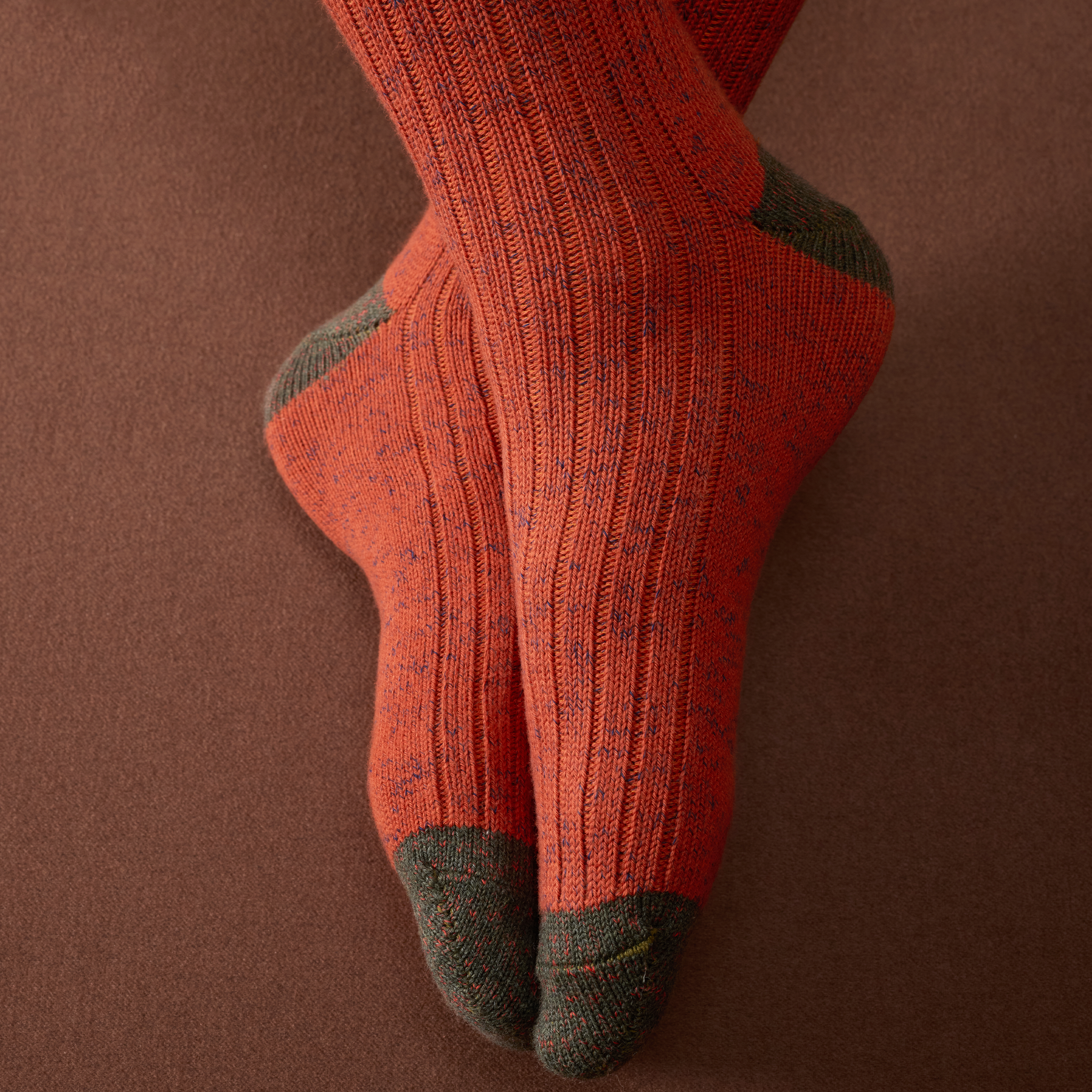 Orange & Khaki – Color Block – Baumwolle