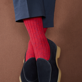 Rouge & Bleu acier - Color Block - Coton