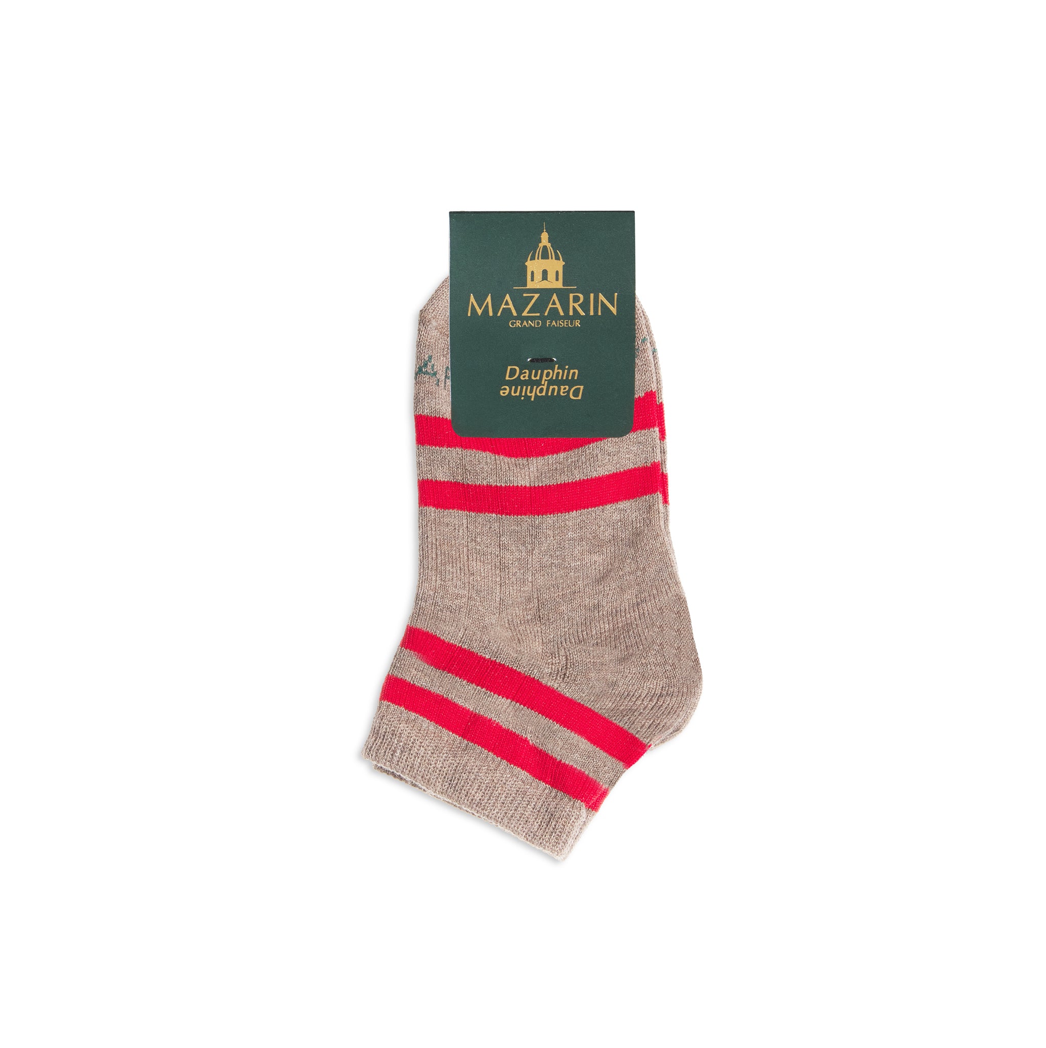 Taupe & Rot - Baumwolle