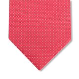 Corbata Roja & Beige – Motivo de Lunares – Seda
