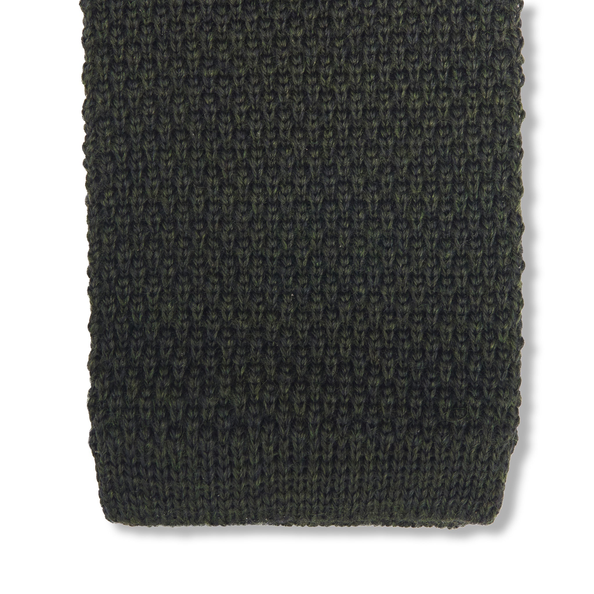 Strickkrawatte - Tannengrün - Wolle