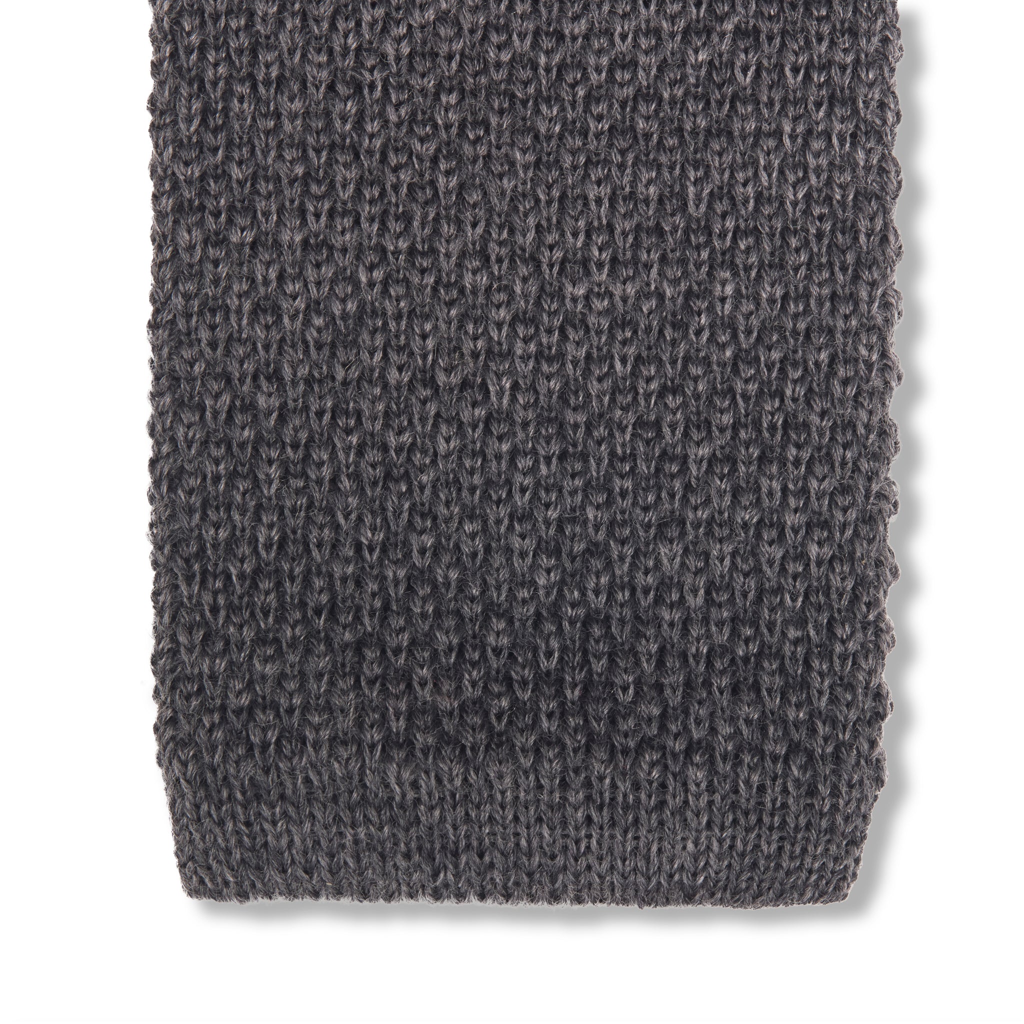 Strickkrawatte - Grau - Wolle