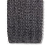 Corbata de punto – Gris – Lana