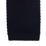 Cravate tricot - Bleu marine - Laine