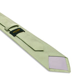 Corbata Verde Claro & Beige – Motivo de Lunares – Seda"