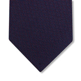 Corbata Azul Marino & Roja – Motivo Caviar – Seda