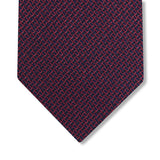 Corbata Azul Marino & Roja – Motivo Entrelazado – Seda