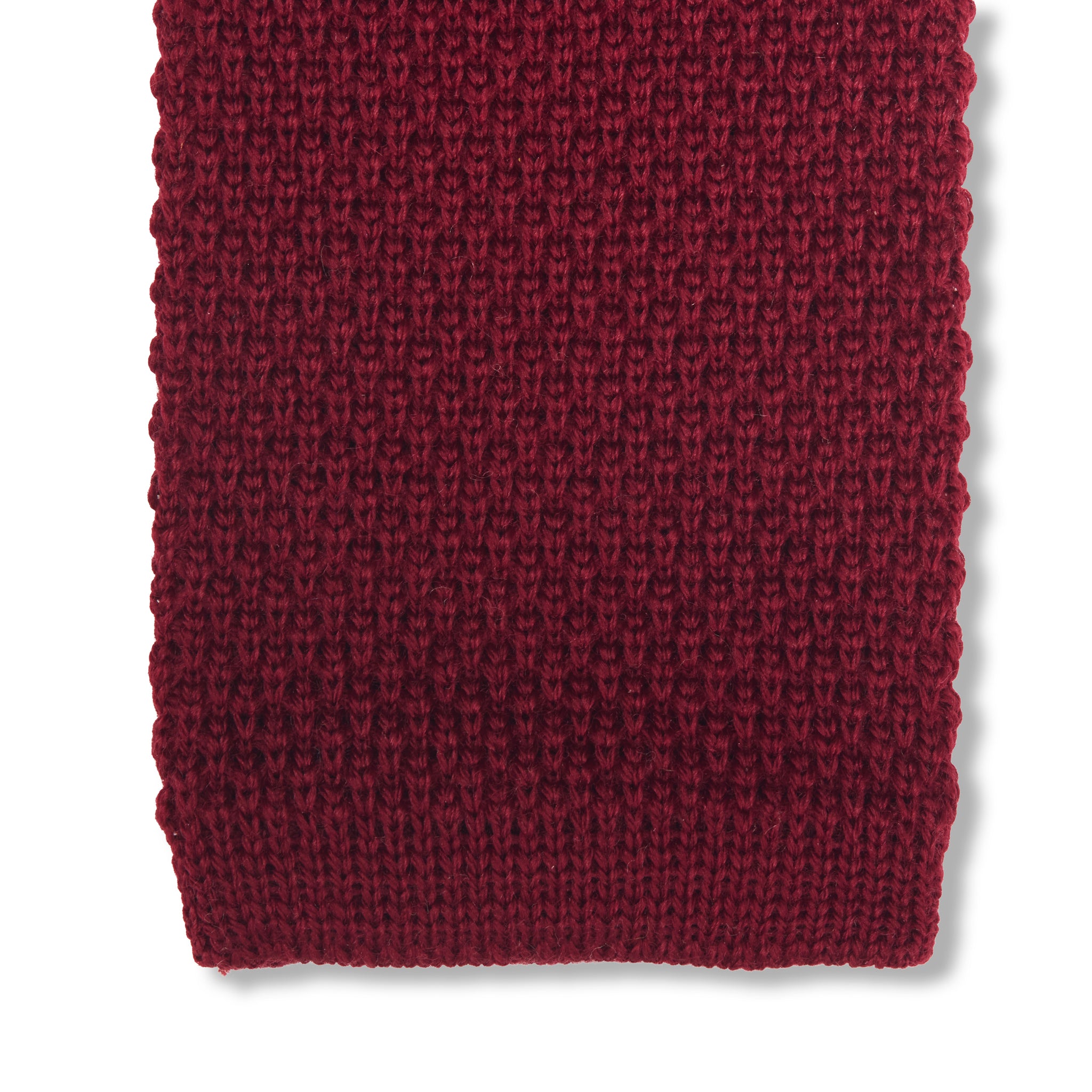 Strickkrawatte - Bordeaux - Wolle