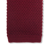 Cravate tricot - Bordeaux - Laine