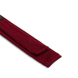 Cravate tricot - Bordeaux - Laine