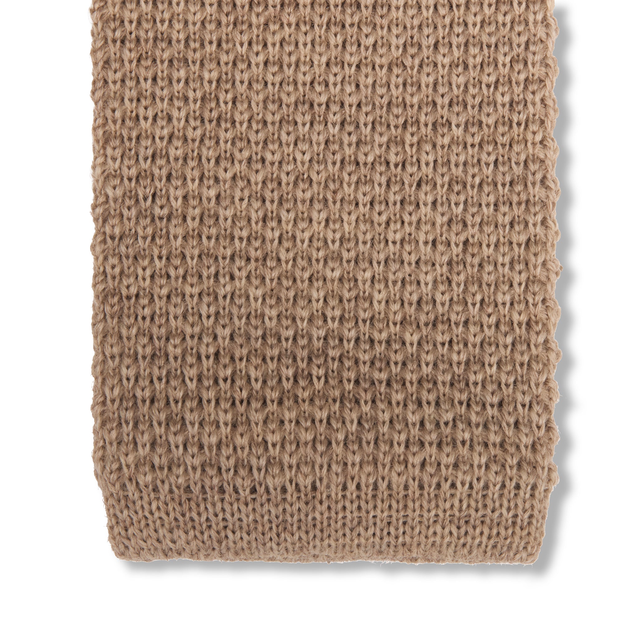 Strickkrawatte - Beige - Wolle