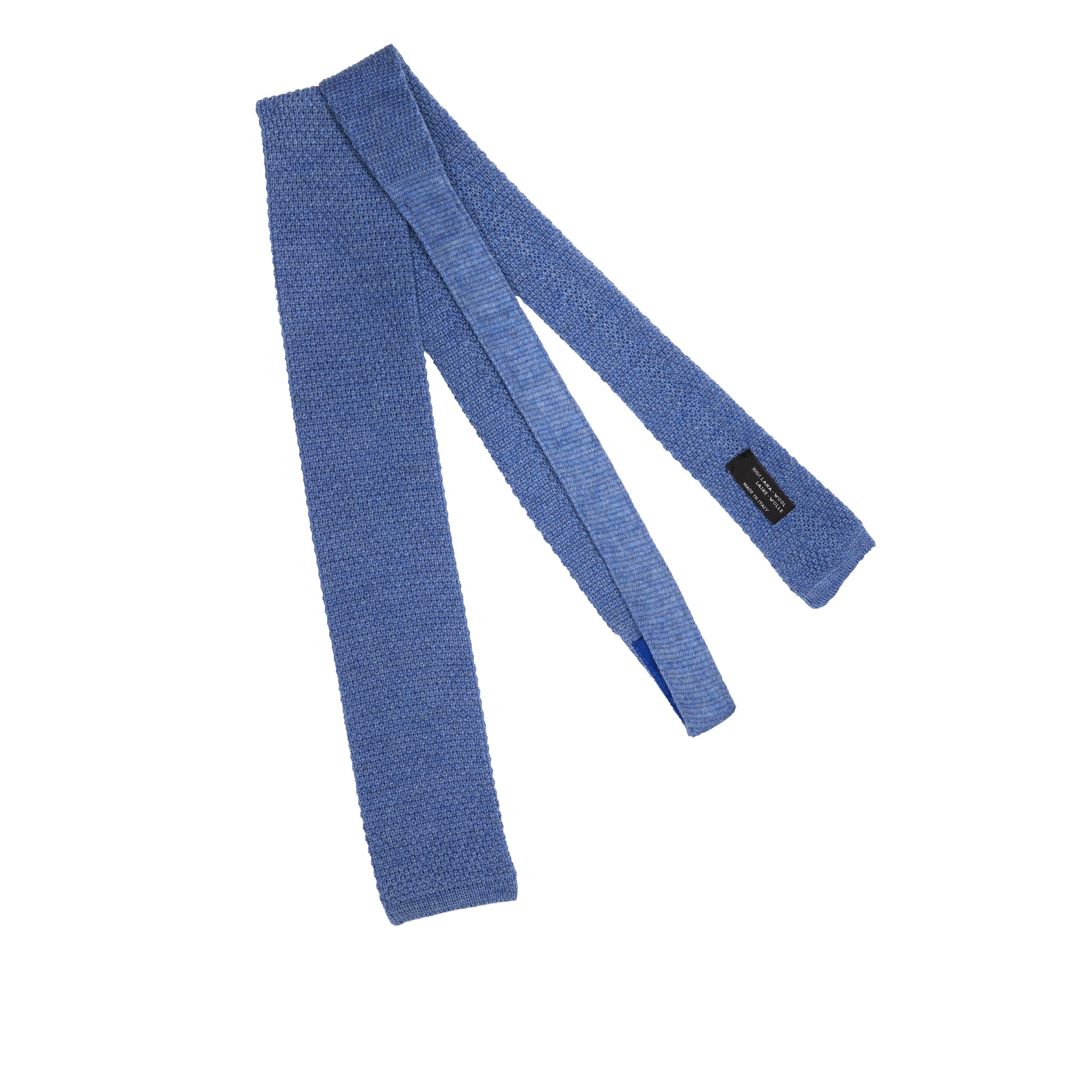 Strickkrawatte - Himmelblau - Wolle