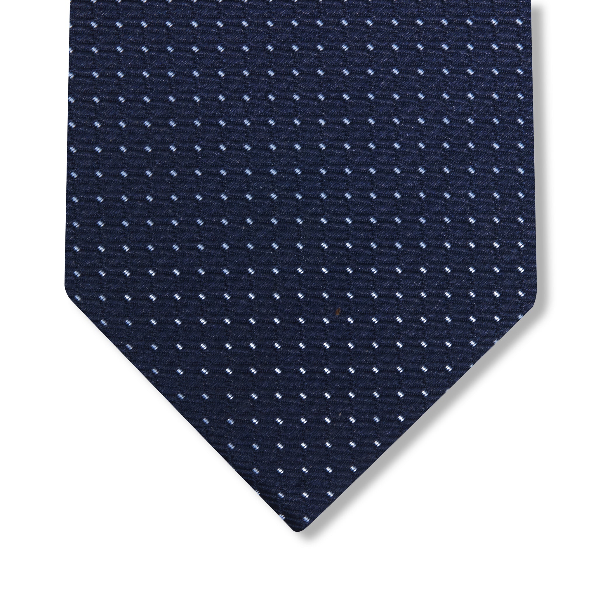 Krawatte Marineblau & Himmelblau - Punktmuster - Seide