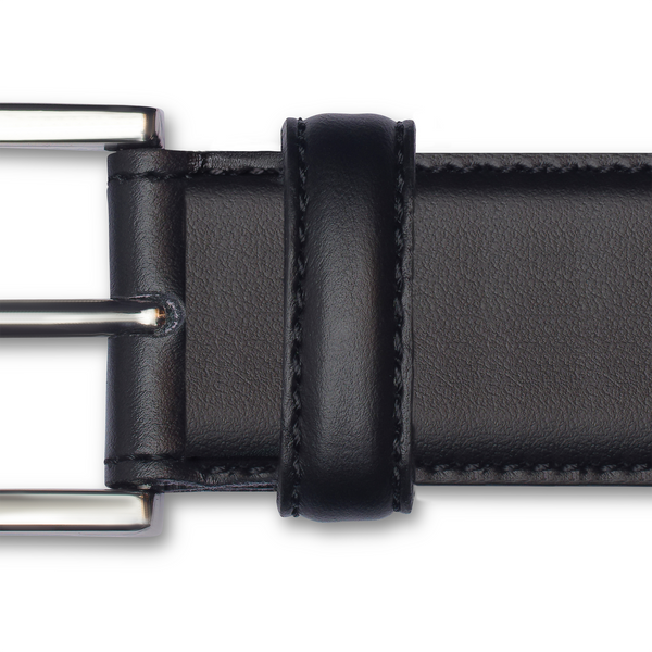 Black calfskin belt - Silver buckle - Mazarin – Mes Chaussettes Rouges Black calfskin belt - Silver buckle - Mazarin – Mes Chaussettes Rouges
