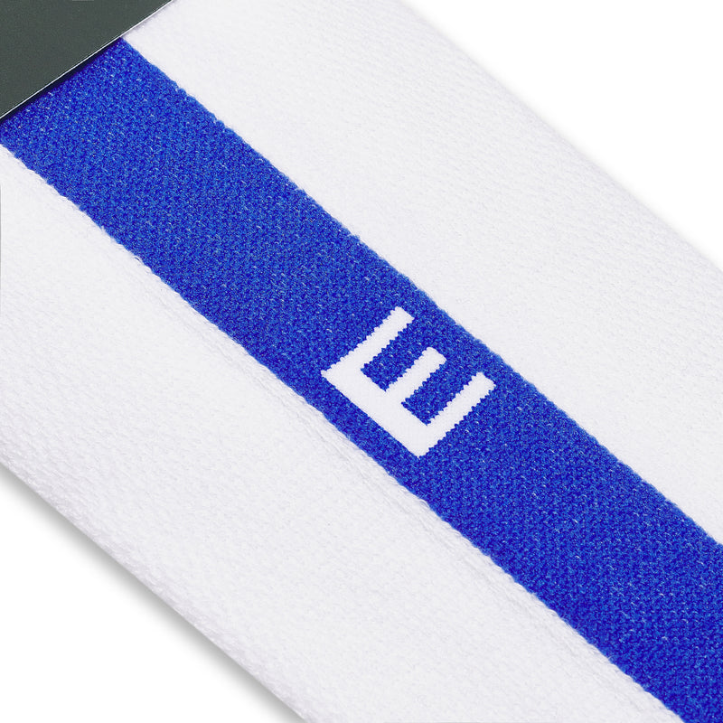 Individual monogrammed sock - White & Royal Blue