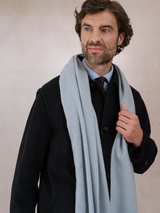 100% Cashmere Scarf - Sky blue