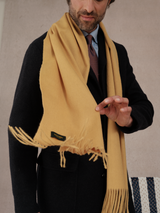 100% Cashmere Scarf - Yellow