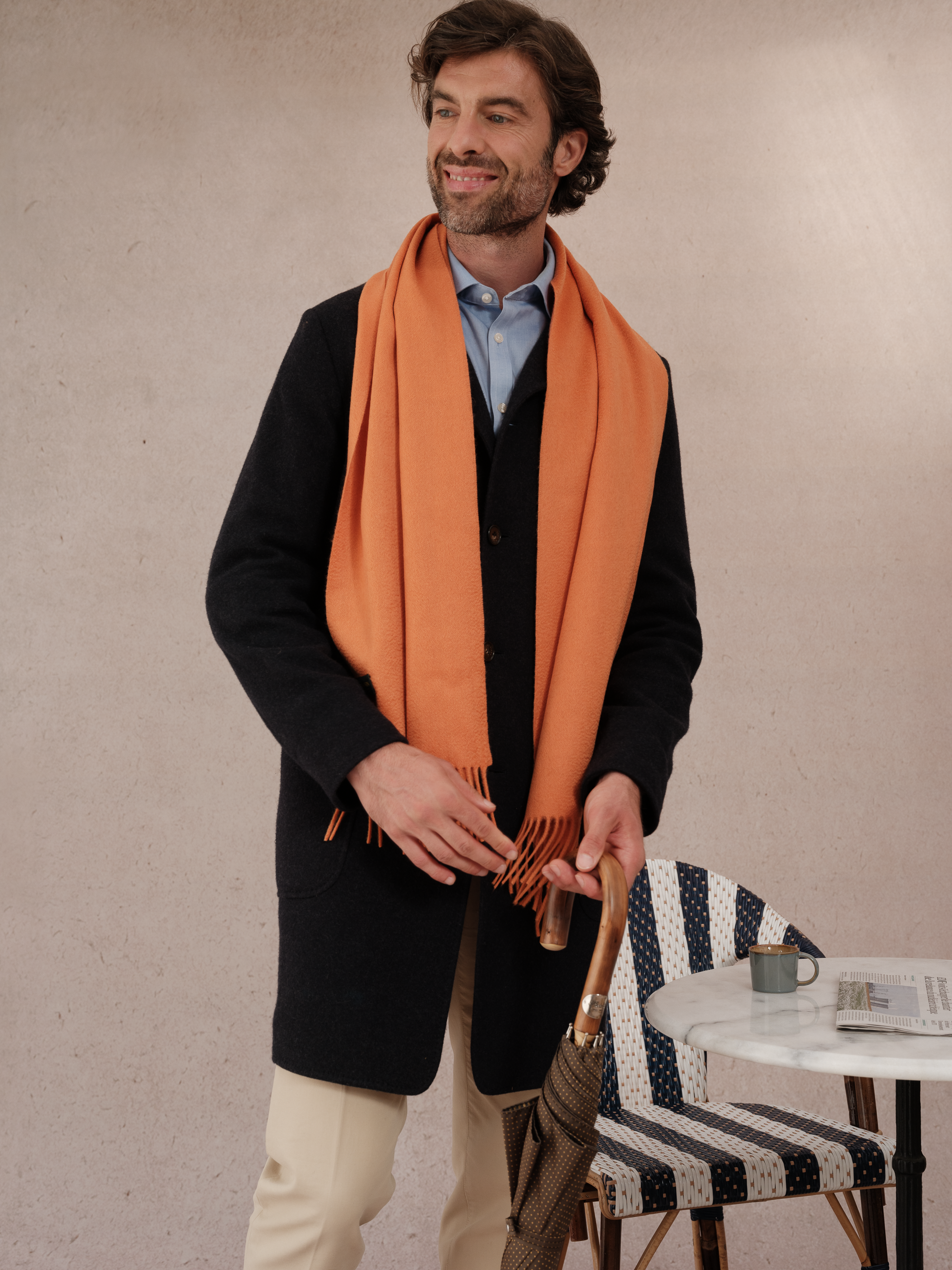Schal 100% Kaschmir - Orange