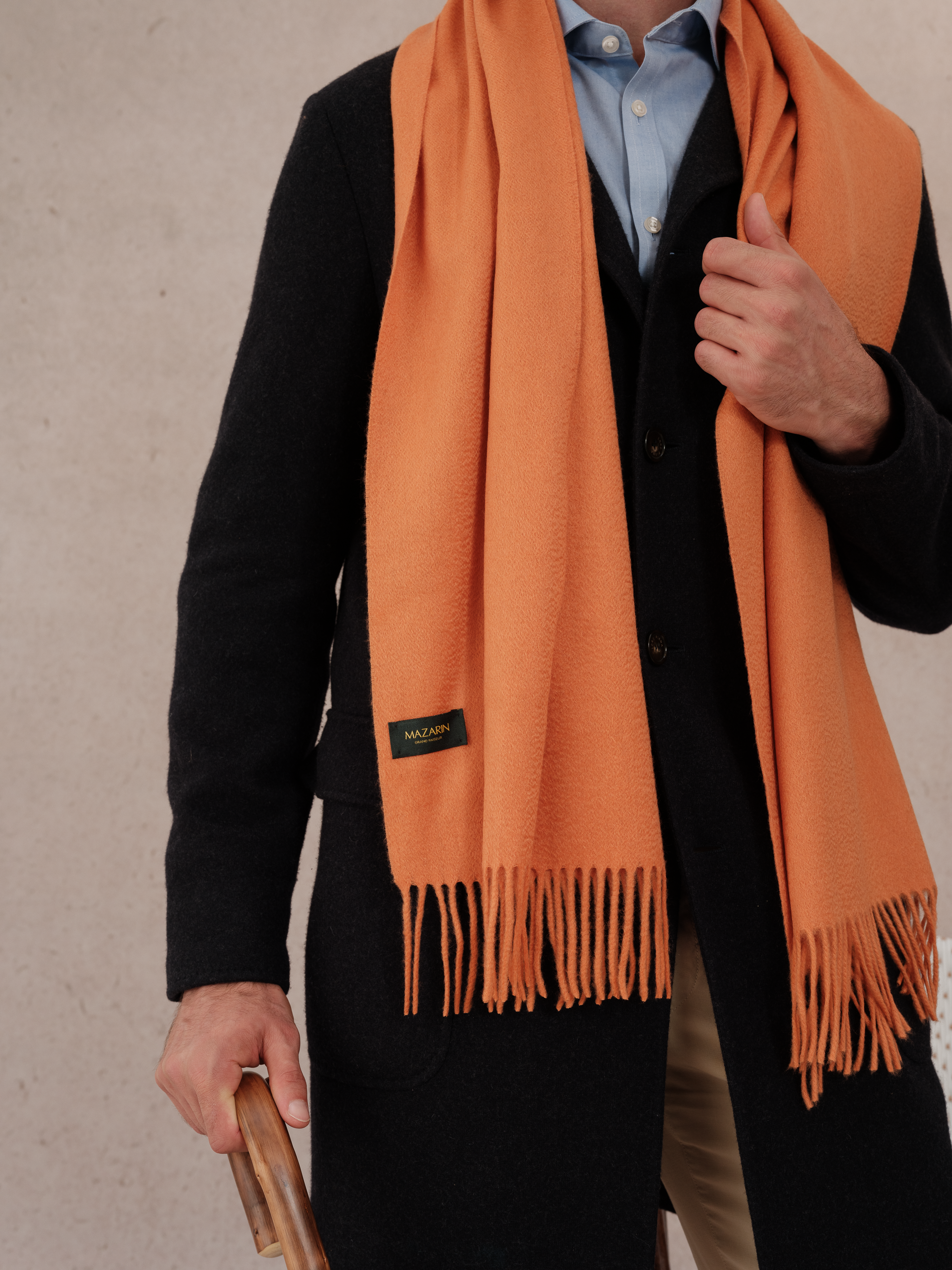 Schal 100% Kaschmir - Orange