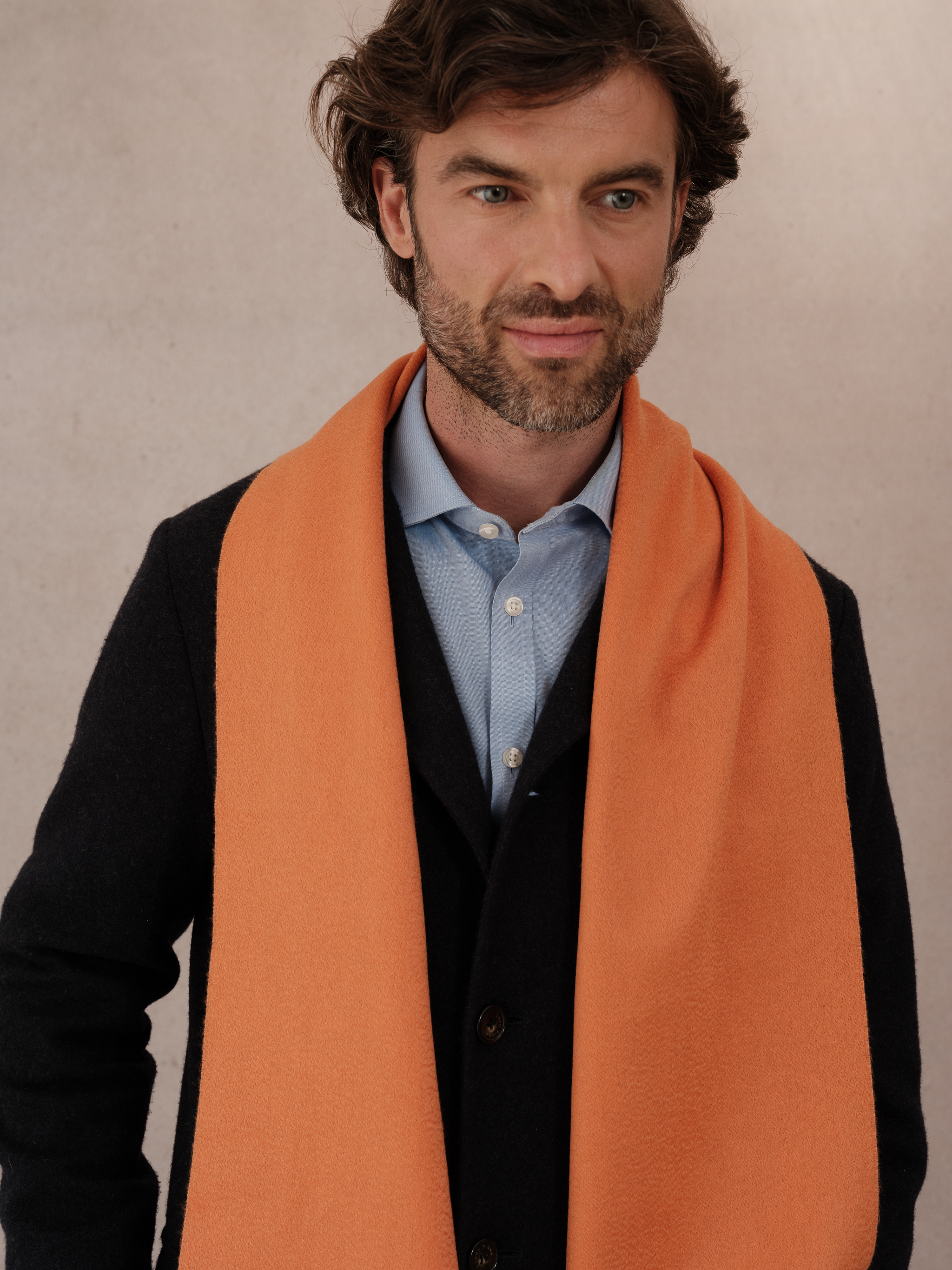 Schal 100% Kaschmir - Orange