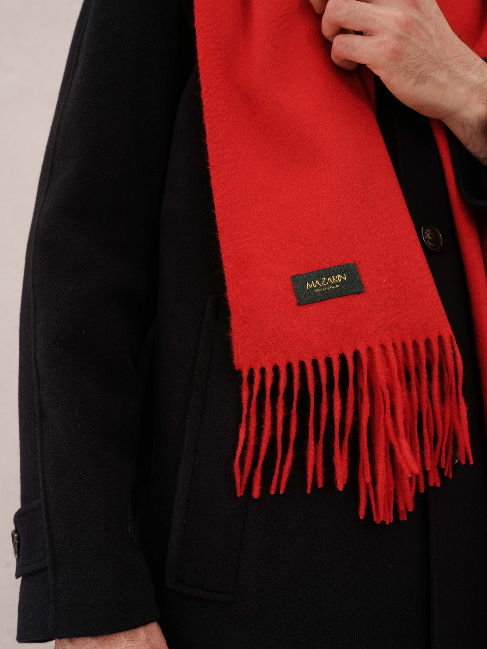 Schal 100% Kaschmir - Rot