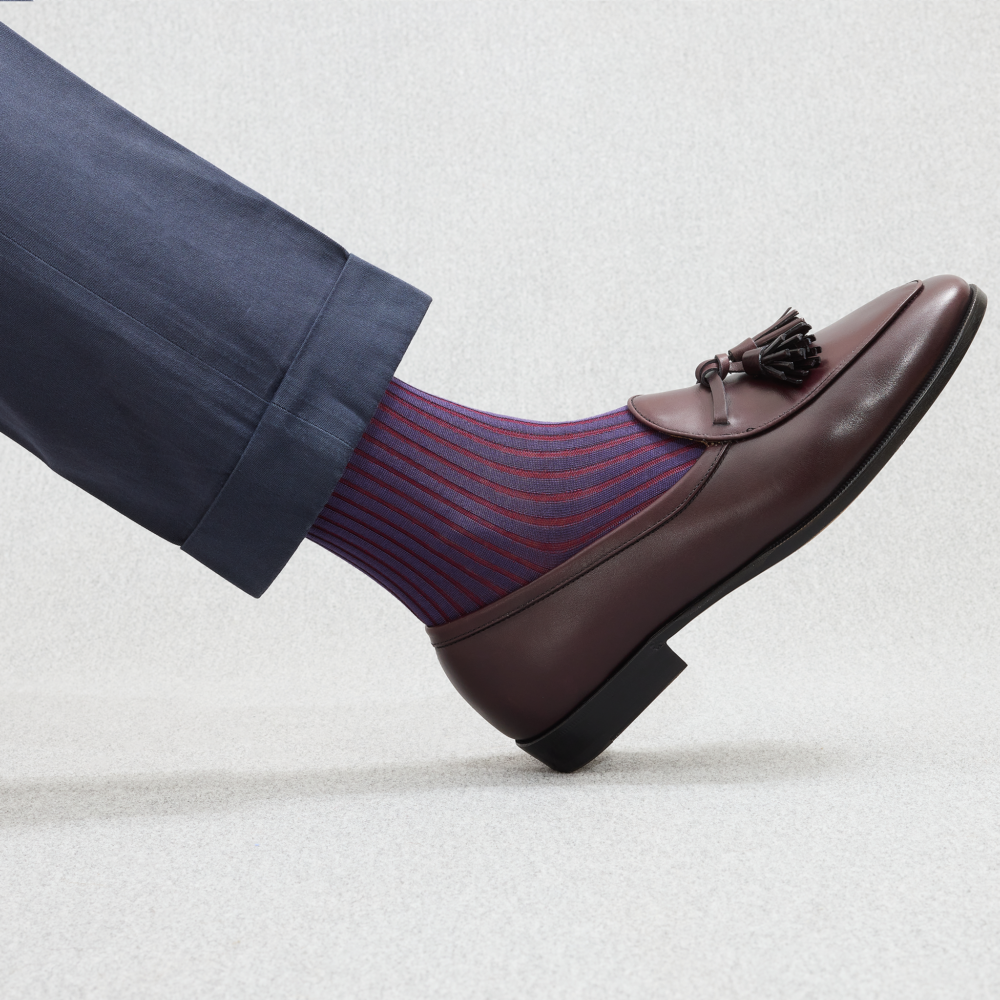 Aubergine & Bordeaux – Fil d’Écosse Baumwolle