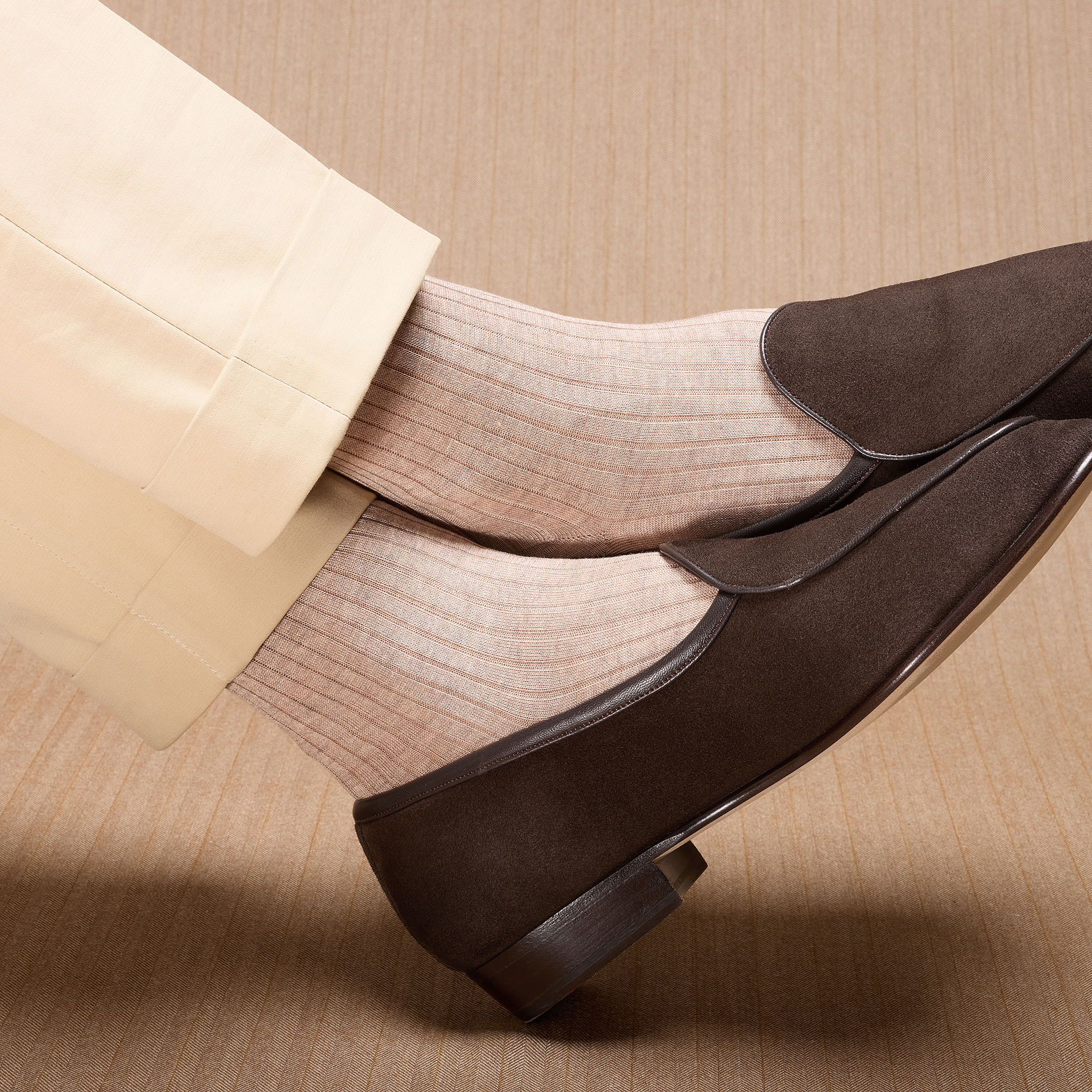 Beige jaspeado - Algodón lisle